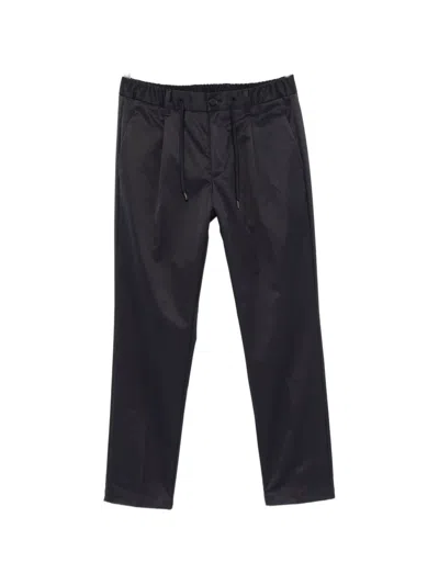 Herno Satin Drawstring Trousers In Navy