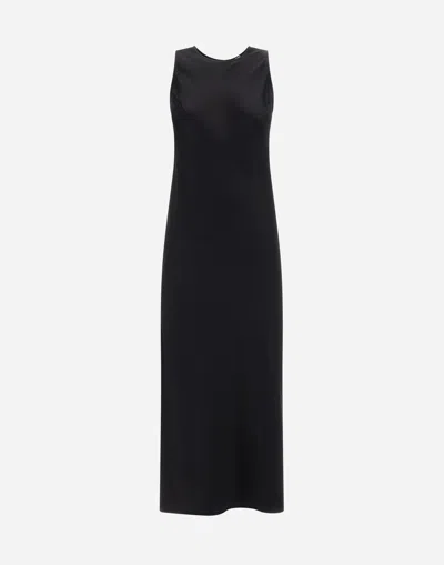 Herno Satin Dress In Black