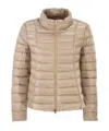 Herno A-shape Down Jacket In Silky Ultralight Nylon In Brown