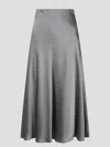Herno Resort Skirt In Satin Effect In Grey