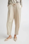 Herno Satin Harem Pants In Neutral