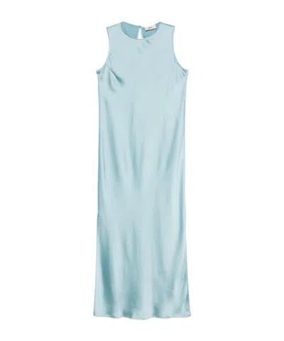 HERNO HERNO SATIN SLEEVELESS MIDI DRESS