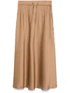 Herno Midi Brown Skirt In Brown