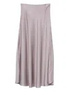 Herno Satin Midi Skirt In Gray