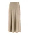 Herno Resort Skirt In Satin Effect In Nude