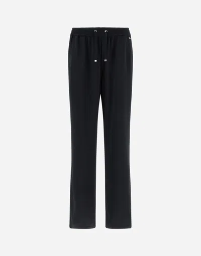 Herno Satin Pants In Black