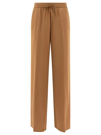 Herno Satin Pants In Brown