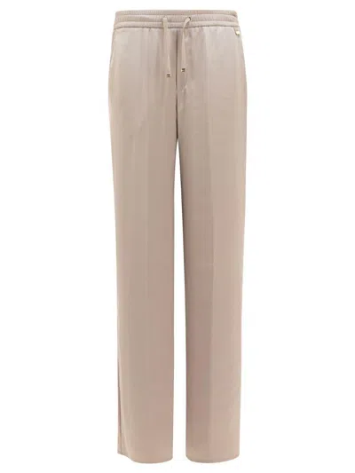 Herno Satin Pants In Neutral