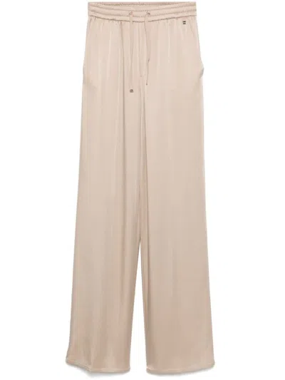 Herno Elastic Waist Casual Pants In Beige