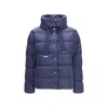 Herno Satin Down-padded Down Jacket In Navy