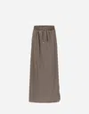 Herno Satin Skirt In Dove Grey