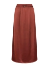 Herno Drawstring Maxi Skirt In Red