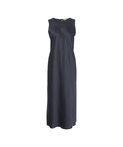 Herno Satin Sleeveless Midi Dress