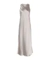Herno Satin Midi Dress Keyhole Back In White