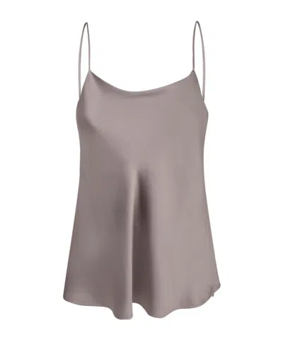 HERNO HERNO SPAGHETTI STRAPS SATIN TANK TOP