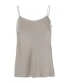 Herno Beige Top With Spaghetti Straps In Satin Woman