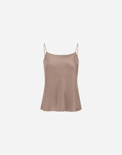 Herno Satin Top In Dove Grey