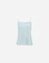 Herno Embossed Tank With Flared Hem In Light Blue
