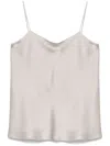 Herno Satin Top In Neutrals