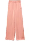 Herno Wide Leg Satin Trousers In 粉色