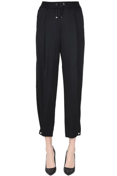 Herno Satin Trousers In Black