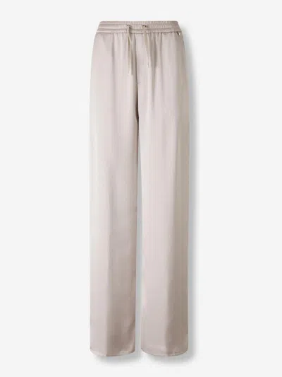 Herno Satin Trousers In Neutral