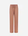 Herno Satin Trousers In Dark Pink