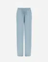 Herno Satin Trousers In Light Blue