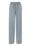 Herno Satin Trousers With Elasticated Waistband