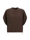 Herno Satin Tunic In Brown