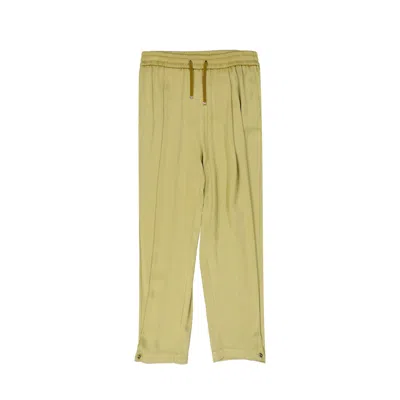 Herno Satin Wide Pants In Green