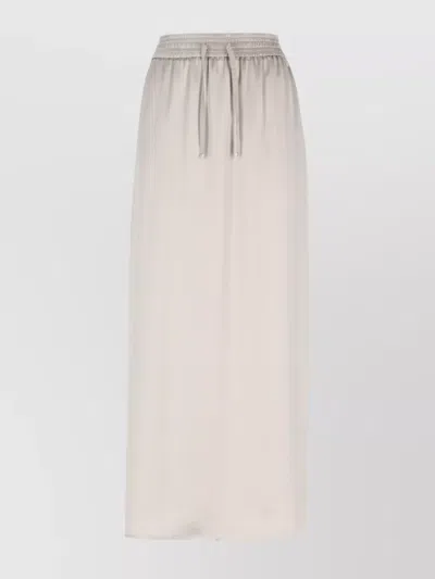 Herno Satin Women's Skirt Side Slit In Neutral