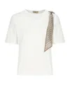 Herno T-shirt With Shoulder Scarf In White