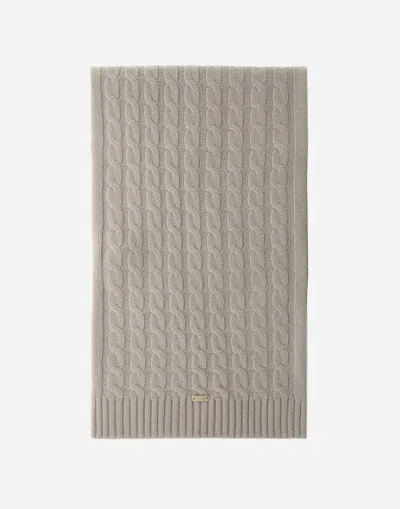 Herno Scarf In Eternity Cashmere Cable In Chantilly