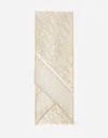 Herno Scarf In Iconic Print Silk In Cream