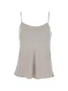 Herno Flared Tech Camisole Top In Neutral