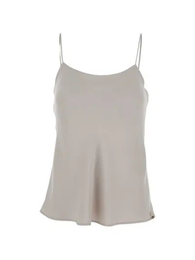 Herno Scoop-neck Top In Neutral
