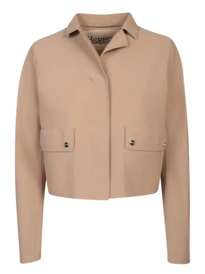 Herno Scuba Sand Bomber Jacket In Brown