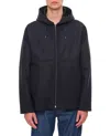 Herno Logo-patch Hooded Jacket In Blue
