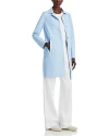 Herno Pef Snap Front Scuba Coat In Celeste
