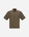 Herno Seer-crease Shirt In Military Green