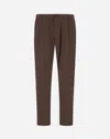 Herno Seer-crease Trousers In Brown