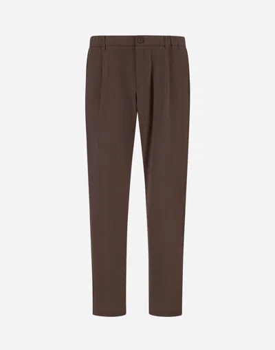 Herno Seer-crease Trousers In Brown