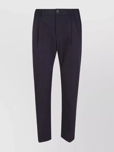 Herno Nylon Cargo Trousers With Front Darts And Logo Plaque In Black