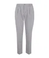 Herno Seercrease Tailored Trousers Belt Loops Pockets In Gray