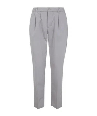 HERNO HERNO SEERSUCKER STRAIGHT-LEG TROUSERS