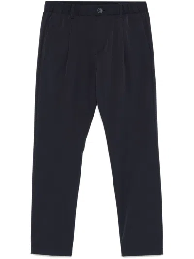 Herno Seersucker Trousers In Black