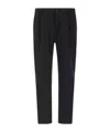 Herno Button Detailed Tapered Trousers In Black