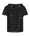 Herno Sequin Embellished Boat-neck Puffer Jacket In Black