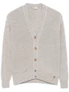 Herno Sequin-embellished Cardigan In Nude